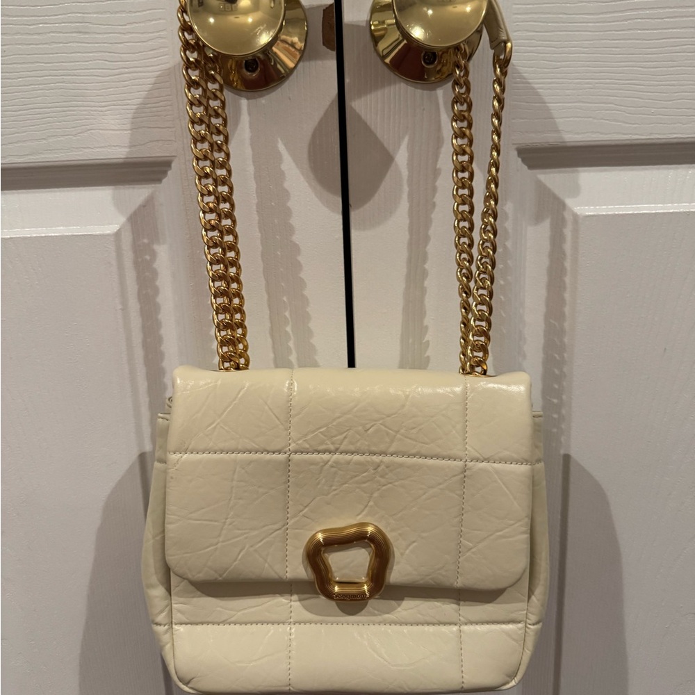 Authentic Songmont Cream Quilted Purse